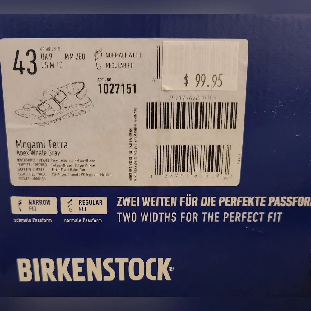NWB BIRKENSTOCK MOGAMI TERRA SANDALS